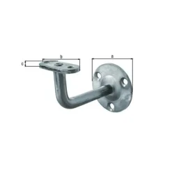 Support de main courante zinguée Ø60 mm