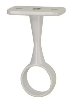 Support de milieu fixe pour tube penderie Ø19mm blanc (x1)