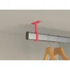 Support de milieu fixe pour tube de penderie 30x15mm gris