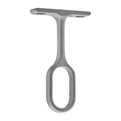 Support de milieu fixe pour tube de penderie 30x15mm gris