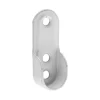 Support extrémité pour tube penderie oval 30x15mm blanc (x2)