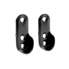 Support extrémité tube penderie oval 30x15mm acier noir (x2)
