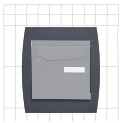 Support grillage rigide et palissade Gris anthracite