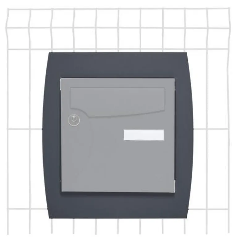 Support grillage rigide et palissade Gris anthracite
