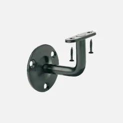 Support main courante fixe Prokit acier thermolaqué noir