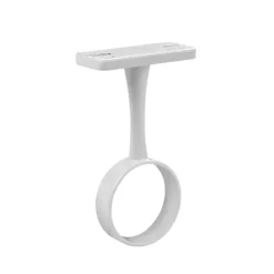 Support milieu fixe tube de penderie Ø25mm zamak blanc (x1)