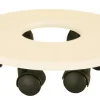 Support 6 roulettes Ø33 cm blanc RIVIERA