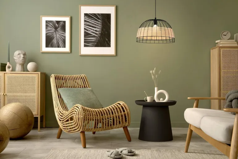 Suspension Anwick E27 40W noir ø50cm EGLO
