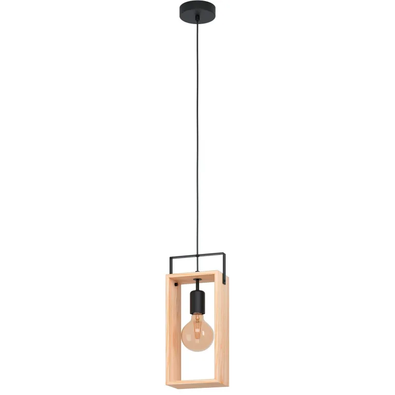 Suspension Famborough E27 40W noir 16x10cm H110cm EGLO