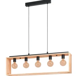 Suspension Famborough E27 5x40W noir L100xl16xH110cm EGLO