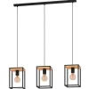 Suspension Libertad E27 3x40W noir L88cm H110cm EGLO