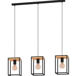 Suspension Libertad E27 3x40W noir L88cm H110cm EGLO