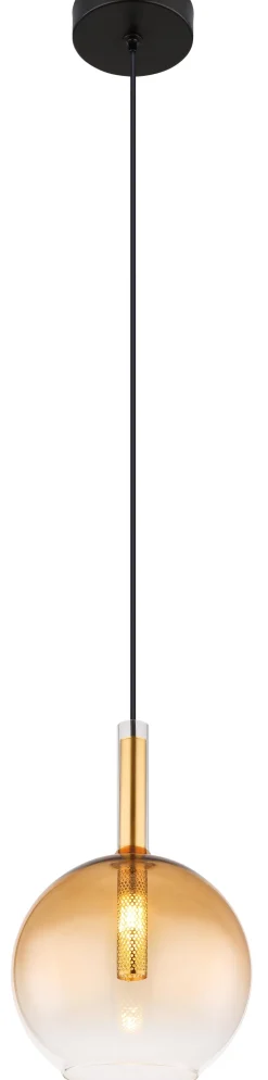 Suspension verre ambré LED 10W lopusa