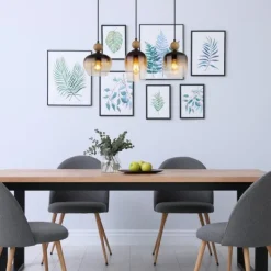 Suspension verre fumé 40W 3E27 commy