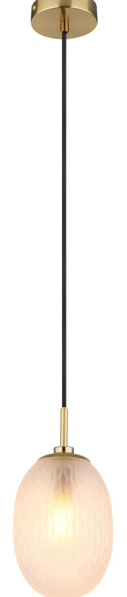 Suspension DEVIN métal or mat verre satiné 1x E14 230V