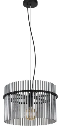 Suspension métal noir mat 60W E27 gorley