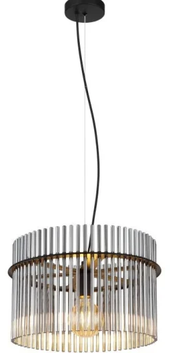 Suspension métal noir mat 60W E27 gorley