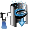 Système de récupération d'eau de pluie Gris