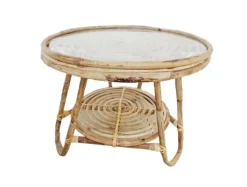Table basse ronde Rinca en rotin Ø 64 x H 50 cm