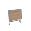 Table pliante Piquey rectangulaire gris mat teck 110x71x71cm