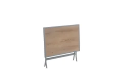 Table pliante Piquey rectangulaire gris mat teck 110x71x71cm