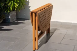 Table ronde pliante en eucalyptus Ø105 cm