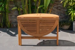 Table ronde pliante en eucalyptus Ø105 cm