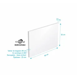 Tablier baignoire 80cm recoupable blanc