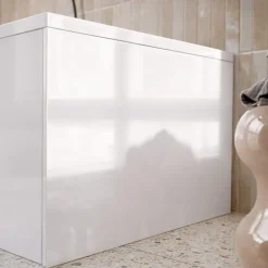 Tablier baignoire 180cm recoupable blanc brillant
