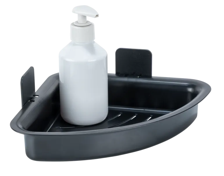 Étagère d'angle plastique Parma Allstar sans perçage noir