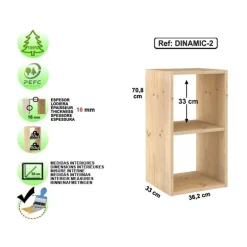 Étagère modulaire Cube Dinamic 2 cases