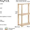 Étagère Nova en bois 3 tablettes 111x43x76,7 cm