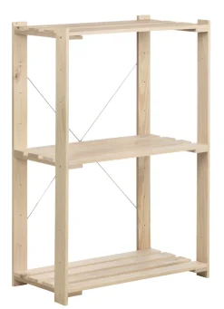 Étagère Nova en bois 3 tablettes 111x43x76,7 cm
