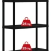 Étagère 5 tablettes pleines en résine 25kg par tablette