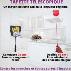 Tapette à mouches télescopique de 28 à 65cm ACTO