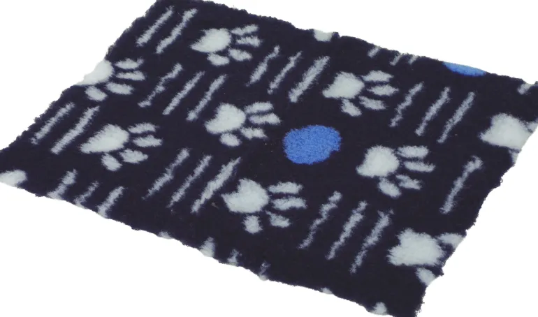Tapis isolant Pattes pour chien 95x75cm bleu ZOLUX