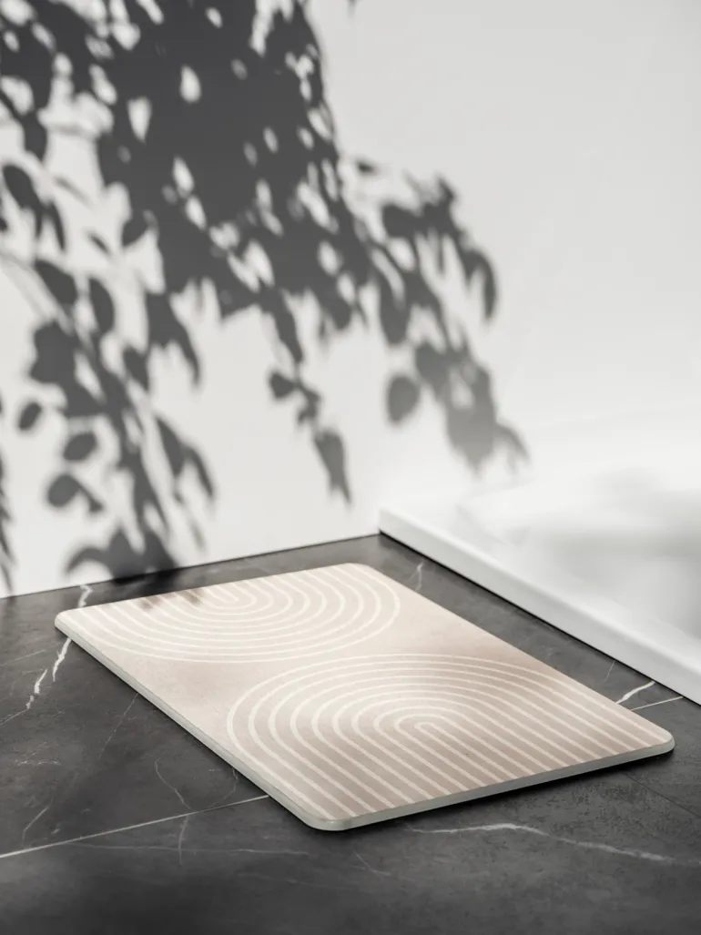Tapis de bain diatomite Nazca beige 60x39 cm