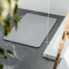 Tapis de bain diatomite Simi gris 60x39 cm