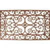 Tapis d'extérieur rectangulaire en fonte brun 60x35