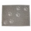 Tapis d'hygiène gamelle et litière 30 x 40 cm anthracite