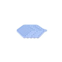 Tapis à lécher pour chat en silicone bleu 18,5 x 15,5 cm