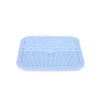 Tapis à lécher pour chien en silicone bleu 20,9 x 20,9 cm
