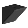 Taquet équerre simple 23x22x22mm plastique noir (x4)