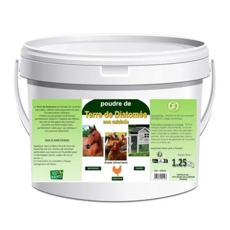 Terre de diatomée en seau de 1.25 kg