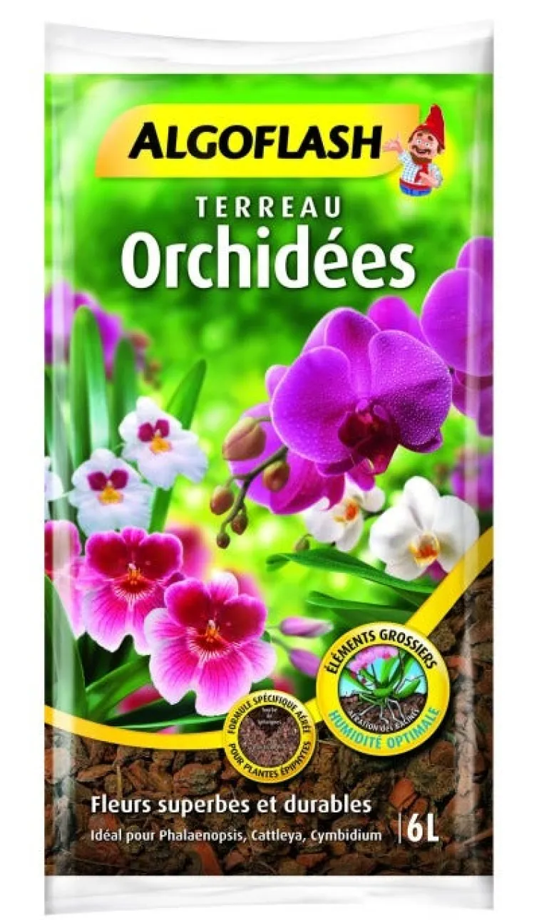 Terreau de plantation/rempotage pour orchidées 6L ALGOFLASH