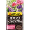 Terreau géraniums et plantes fleuries 70L ALGOFLASH
