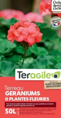 Terreau géraniums et plantes fleuries UAB 50L