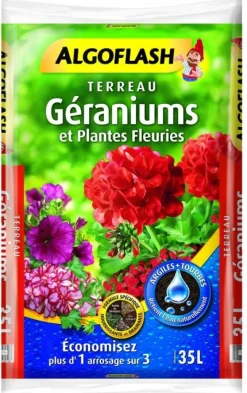 Terreau géraniums et plantes fleuries 35L