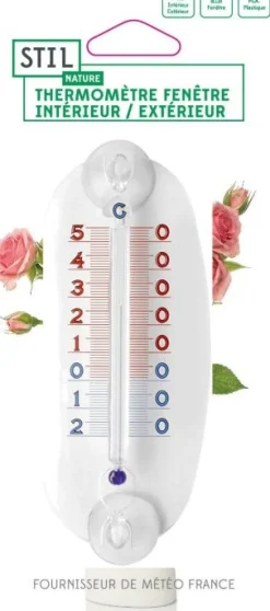 Thermomètre de fenêtre transparent