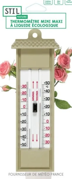 Thermomètre mini-maxi plastique sable